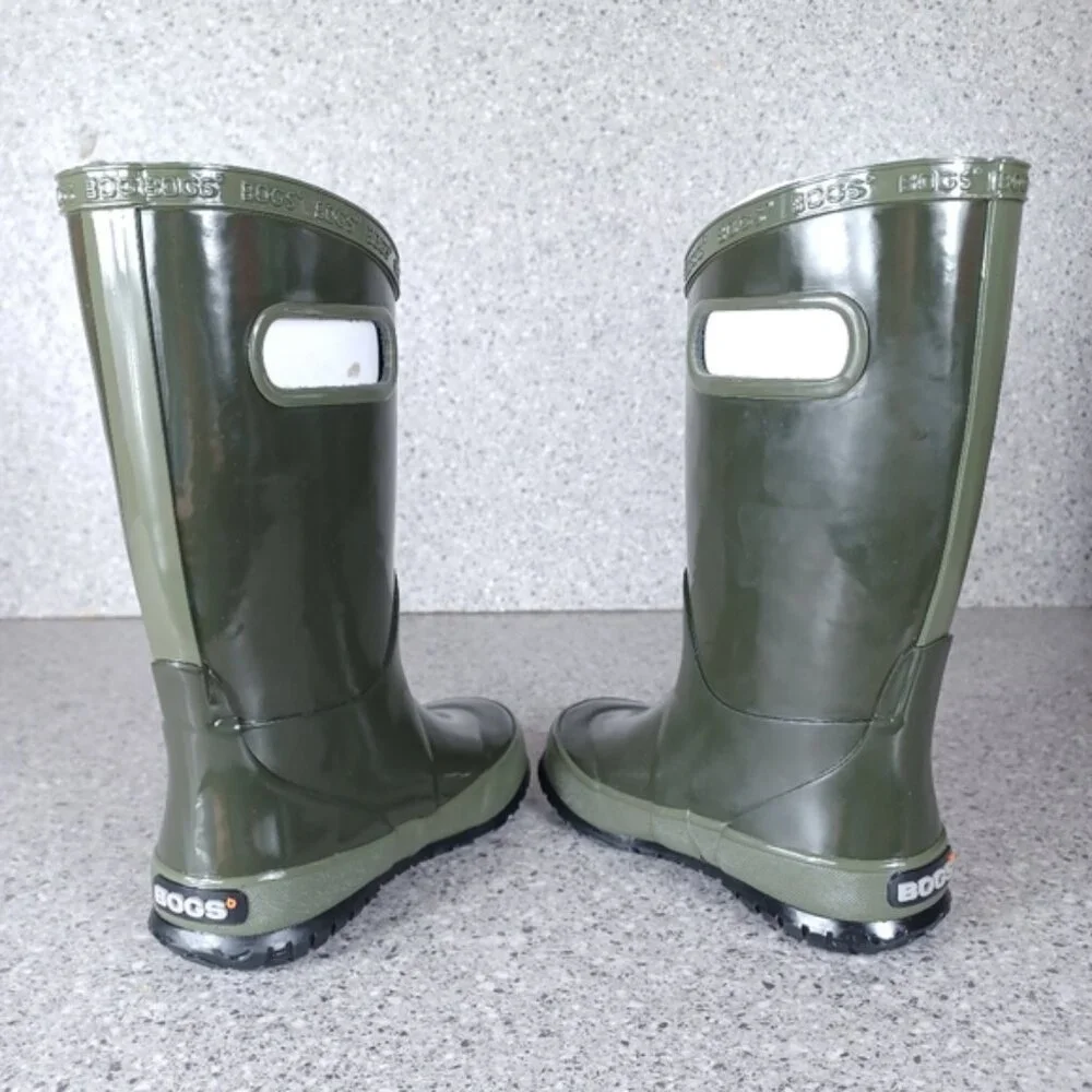 BOGS Rainboot Dark Hunter Green Kids Waterproof Shoes